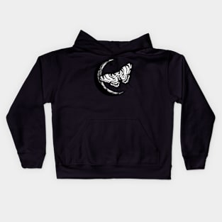 Chinese Moon Moth Kids Hoodie